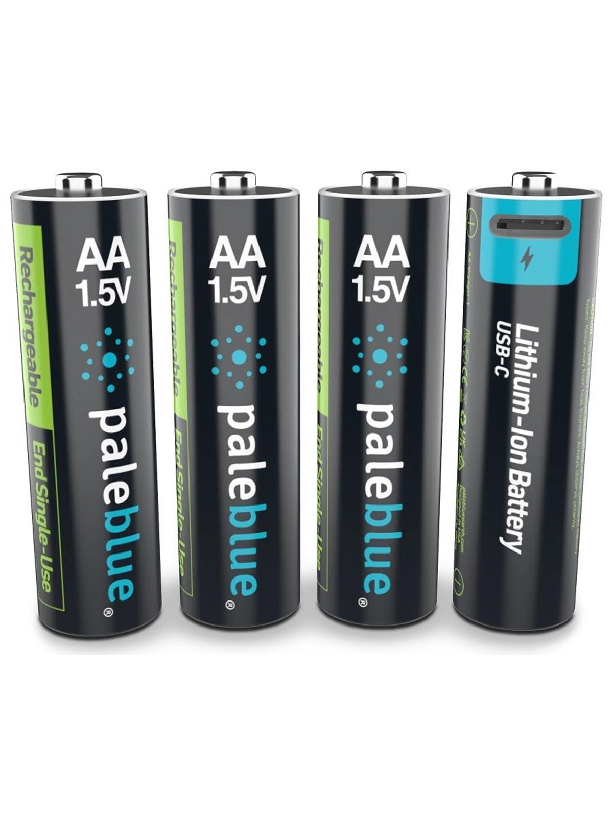 paleblue Pale Blue Voyager AA Battery 4-pack AA w/ 4x1 cabl