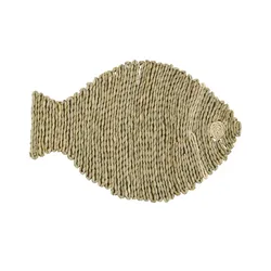 HOME STORY Platzset Fisch   , braun , Naturfaser , Maße (cm): B: 44 H: 2 T: 30.0