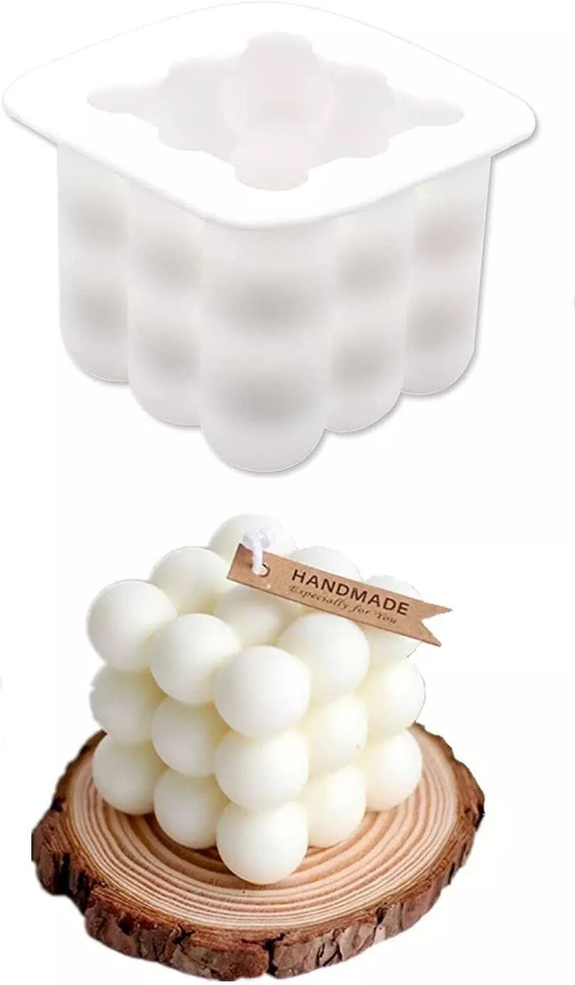 INF Moule en silicone / Moule à bougie Bulles 7,5 x 7,5 cm