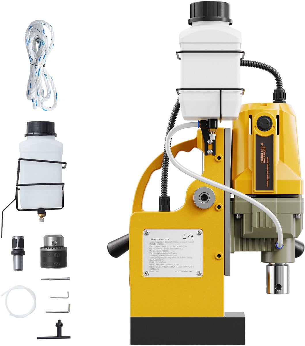 Magnetische Boormachine met 1400W Motor en 1,6 Inch Boordiameter, Geel