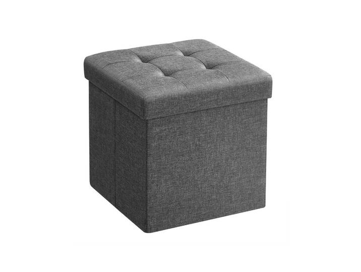 Hansiro Sitzbank Bangui, Grau, Textil, 30x30x30 cm, Wohnzimmer, Sessel, Hocker, Sitzhocker