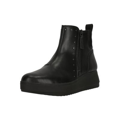 Stiefel CLARKS "Zylah Willow", Damen, Gr. 37,5, schwarz, Leder, Schuhe Stiefel, mit dezenten Nieten-Details