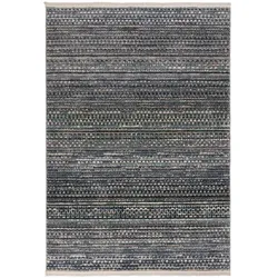 TEPPICH PERRAN, gestreift, Blau, 80 x 140 cm