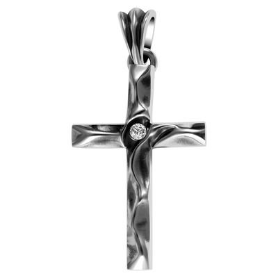 Kreuzanhänger AKZENT "Elani" aus 925 Sterlingsilber, rhodiniert, langlebig", rosa, Schmuckanhänger, Damen, Silber 925 (Sterlingsilber)