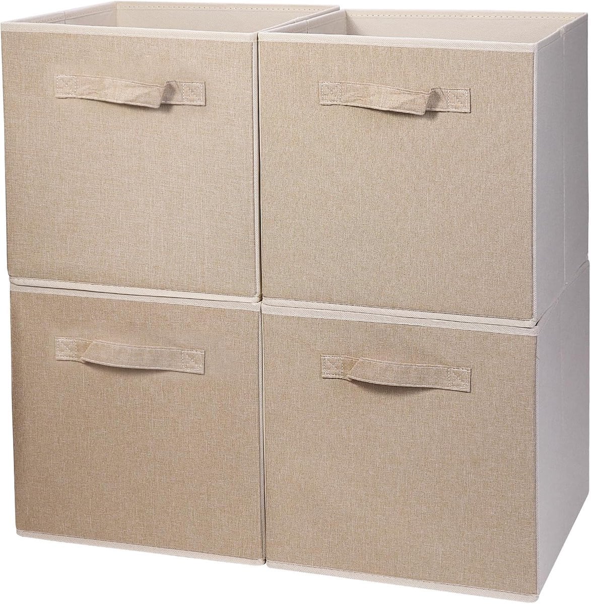 Set van 4 opvouwbare opbergdozen van textiel voor volwassenen