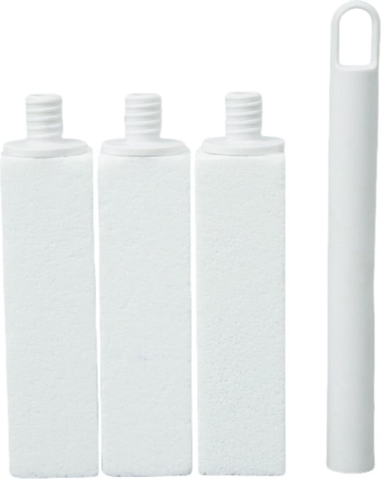 INF Toiletborstel met puimsteen - 3-pack - Grijs