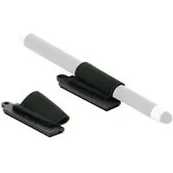 Mobilis Pack of 10 Adhesive Universal Stylus Holder - Black, Stylus Zubehör, Schwarz