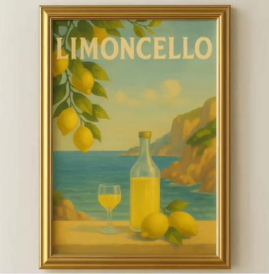Inspire Picks Italian Lemon Tree Wall Art Cottage Core Spring Landscape Canvas Print Unframed i 30x40cm Unframed