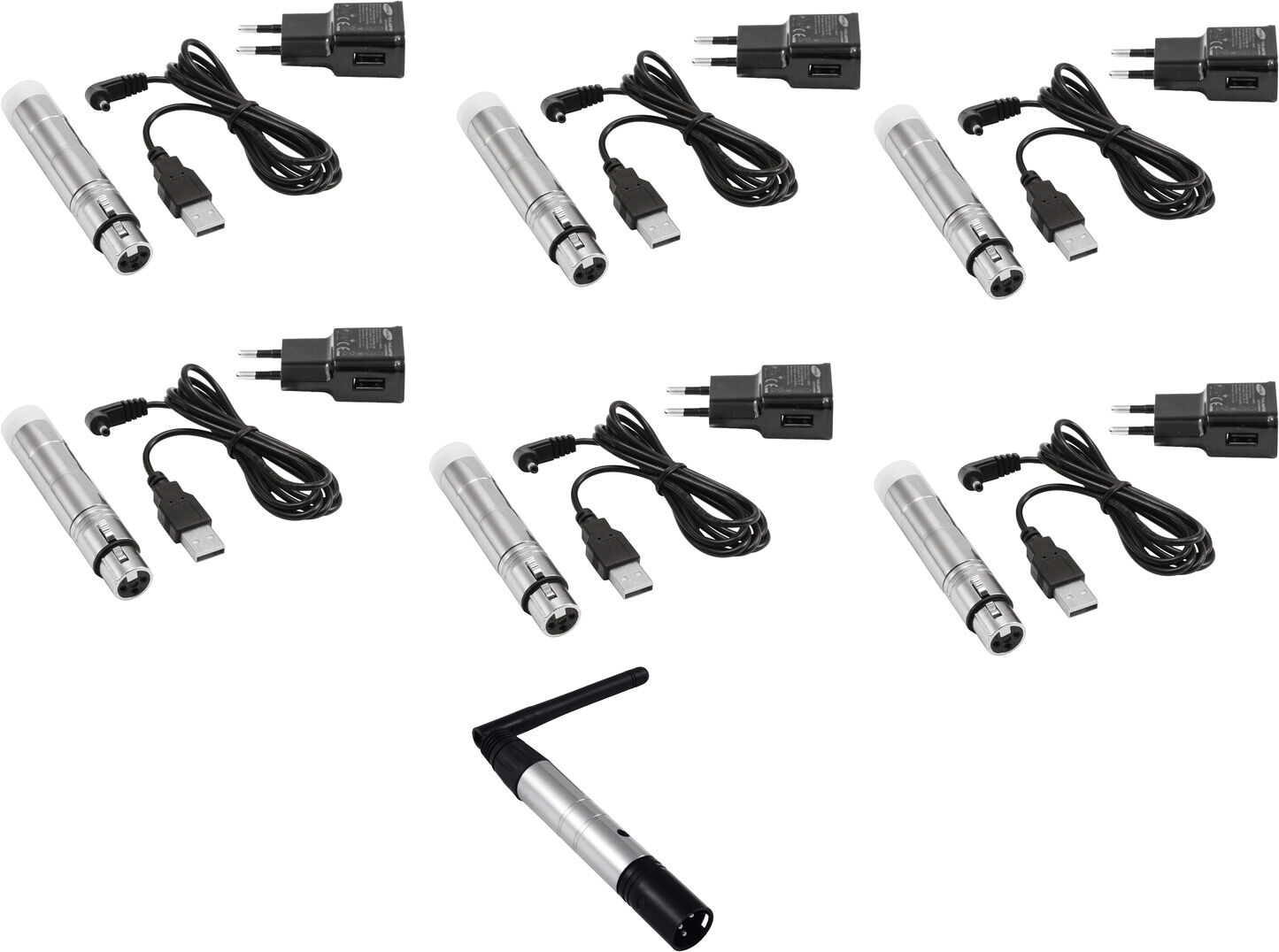 EuroLite Set Quickdmx 1x Sender + 6x Akku Empfänger