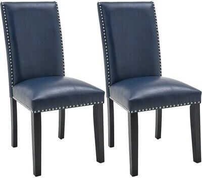 JESONVID Faux Leather Kitchen Dining Accent Chairs Set of 2