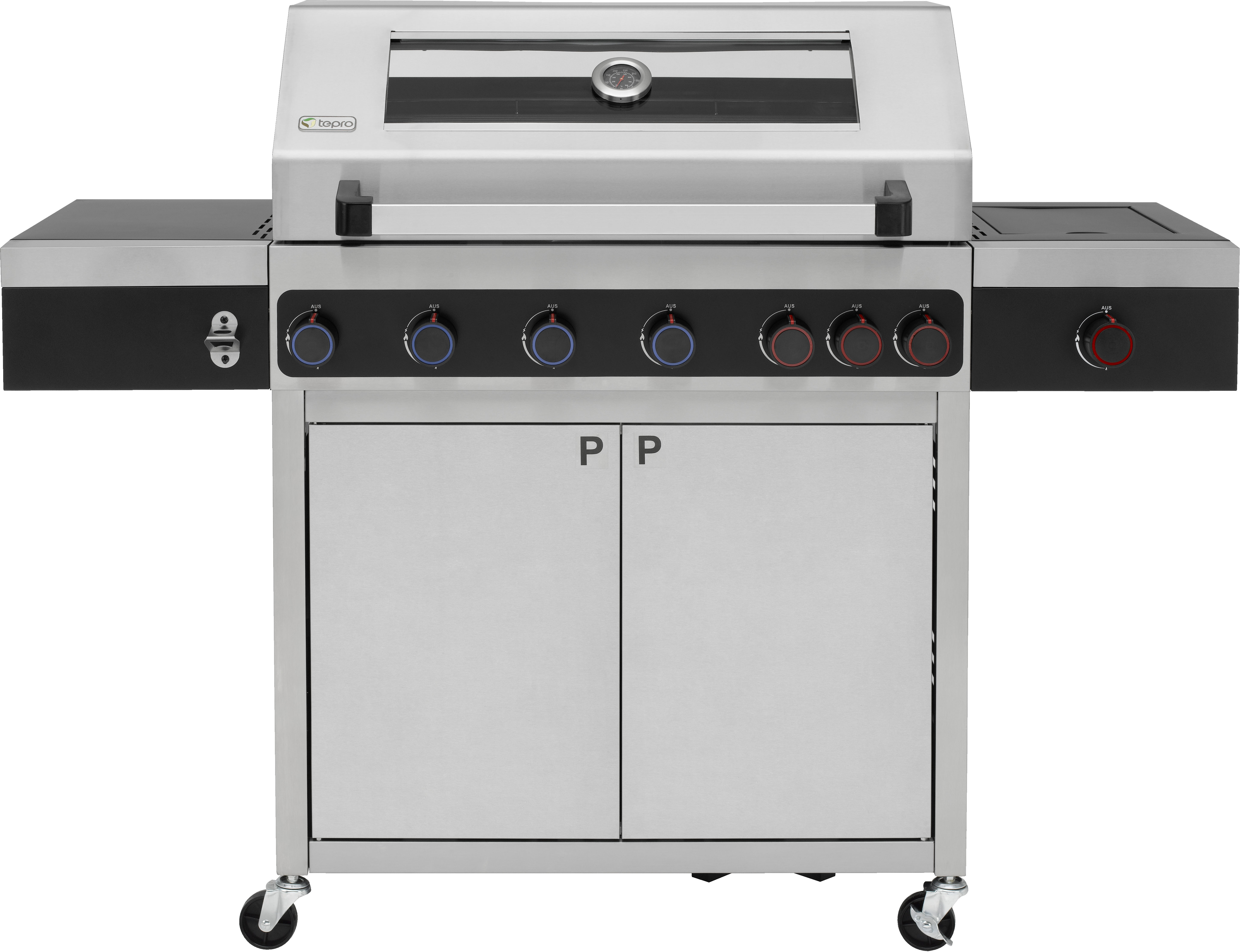 Edelstahl Gasgrill Keansburg 6 Special Edition, 6-Brenner inkl. Powerzone plus Infrarot-Backburner plus Infrarotseitenbrenner