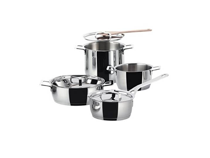Alessi Lot 9 casseroles et poêles argentés