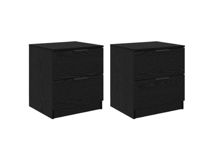 KDVXBCQJH Nachttisch 2er Set mit Schubladen, Beistelltisch 45x39x50 cm Kompakter Nachttischschrank fürs Schlafzimmer in robuster Holzwerkstoff-Bauweise mit matten Griffen und 60 kg Belastbarkeit.