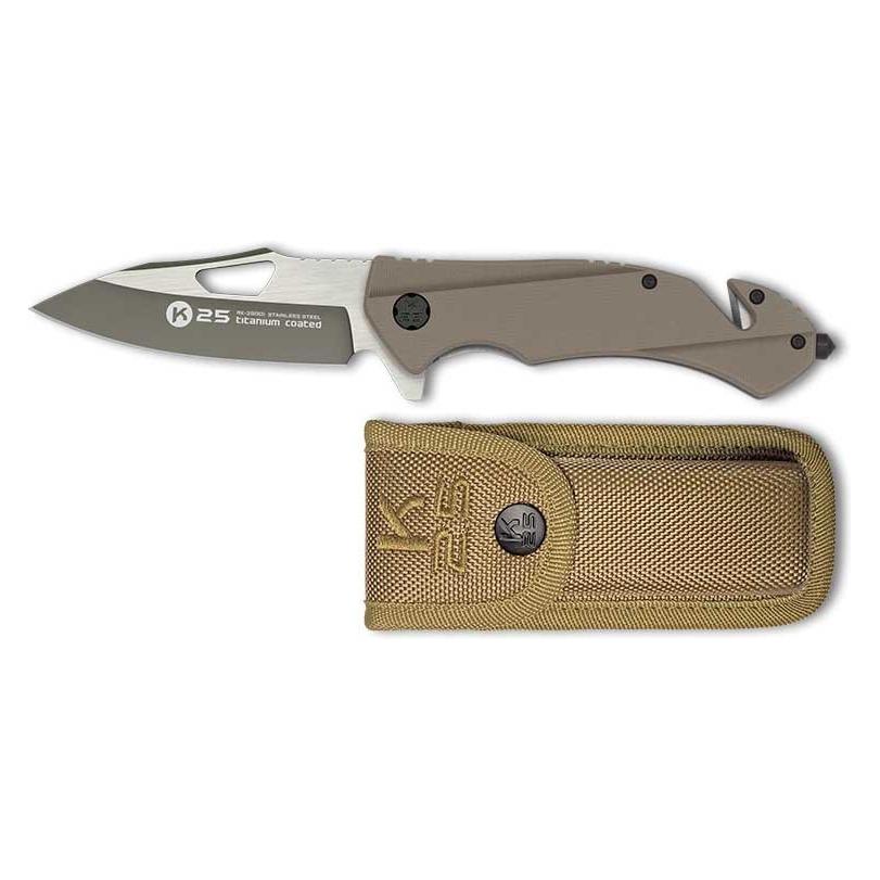 K25 Messer 25001 Taktisches Taschenmesser G10 Coyote (01RU25001)