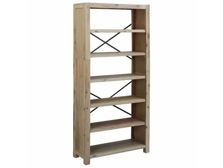 Bibliothèque - - 80x30x170 cm - marron - bois - 6 étagères - 6 niveaux - Étagère Livres 94726