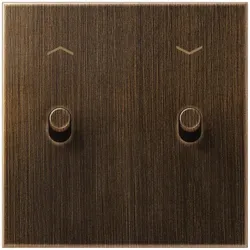 Jung ME12-5PATR26 Abdeckung mit Kipphebel “Zylinder“, 1fach, 2 Kipphebel, mit Pfeilsymbolen, Serie LS 1912, Messing antik ME125PATR26 ME 12-5 P