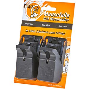 DEUFA Mausefalle PlastiCat 820109, Schlagfalle aus Kunststoff, 2 Stück