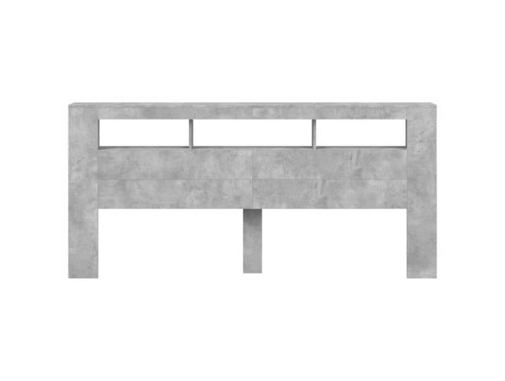 Tête de lit à LED gris béton - ESTINK - 220x18 5x103 5cm - Contemporain - Design