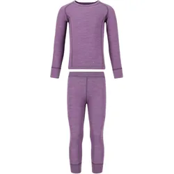 ZigZag Pattani Wolle Skiunterwäsche-Set Kinder 4411 - grape compote 2 (92/98)