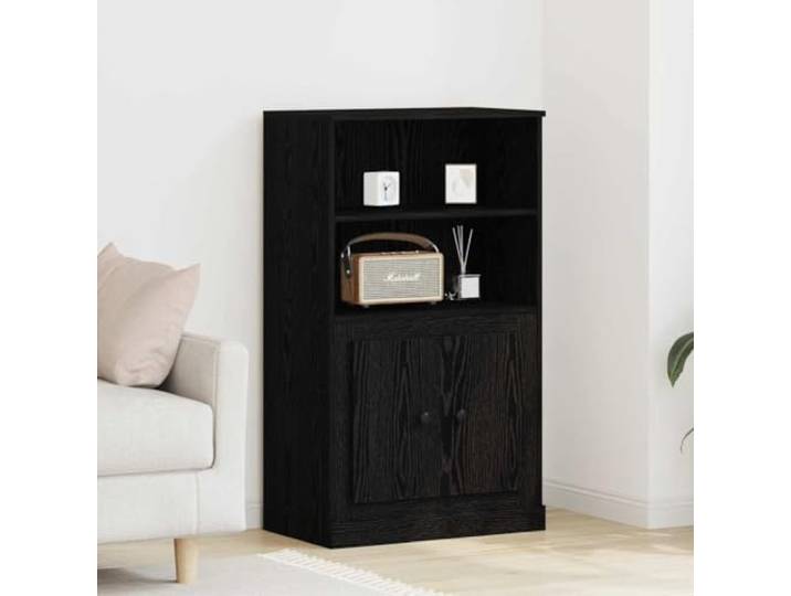 HEFZGDB Stilvolles Highboard für die Wohnzimmereinrichtung in Eichen-Optik, 60x35,5x103,5 cm aus massivem Eichenholz mit viel Stauraum, Modernes Sideboard zur Aufbewahrung und Dekoration,