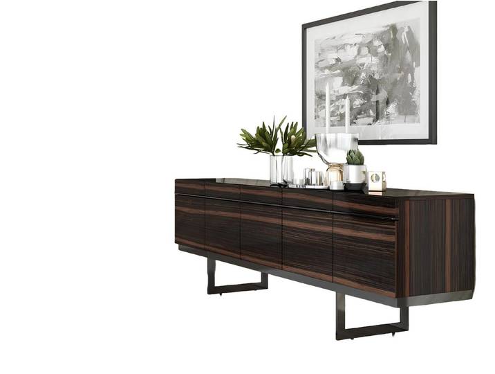 Xlmoebel Sideboard Modernes Holzsideboard mit geradlinigem Design und Stauraum (Sideboard, 1 St., Sideboard), Hergestellt in Europa