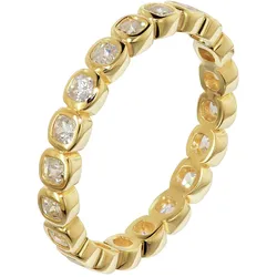 trendor 21870 Damenring Zirkonia 925 Silber Vergoldet Memoire-Ring, 52/16,6