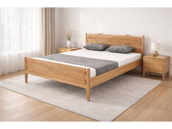Massivholzbett STICK III Eiche 160x200