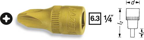 Hazet 8506-PH4 Kreuzschlitz Phillips Steckschlüssel-Bit-Einsatz PH 4 1/4" (6.3 mm)