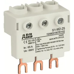 ABB S1-M2-25 3-Phasen-Einspeiseblock Hoch, für MS116 / MS132, 25mm2 1SAM201907R1102