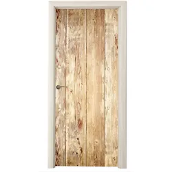 TÜRAUFKLEBER Holz - Vintage - Regal - Eiche Fototapete selbstklebend 80x205 cm - Türtapete