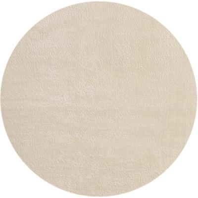 Teppich MERINOS "Loft 37", beige, H:16mm Ø:160cm, Polyester, Teppiche, Teppich, Kunstfellteppich besonders weich und kuschelig, Fell Haptik