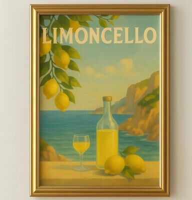 Uplift Essentials Mediterranean Lemon Tree Prints Italian Landscape Wall Art Modern Cottagecore Canvas Painting For Spring Home Decor style 10 20x28 In