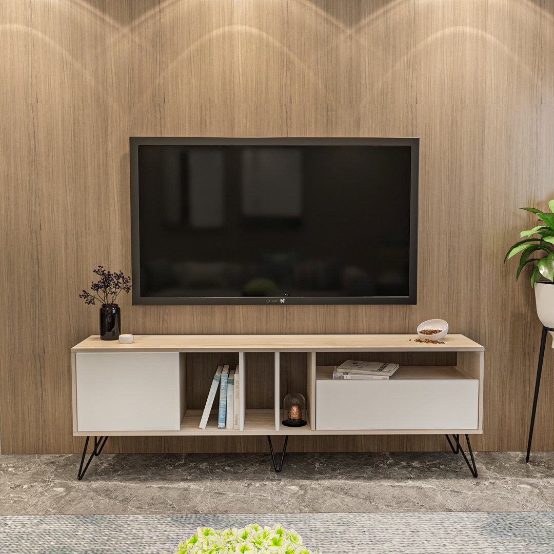 Hykkon Agawam TV Stand for TVs up to 78" White/Cordoba 78"