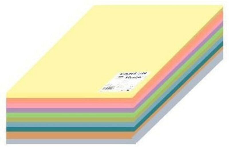 Pack 120 feuilles A4 Canson Iris Vivaldi 185G 12 couleurs Claires