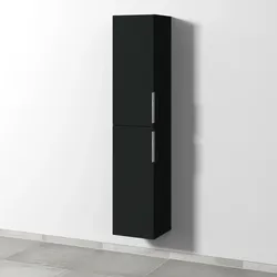 Sanipa Hochschrank „3way“ 350 × 1700 × 345 mm Anschlag links, in Vulkan (matt), Anschlag links