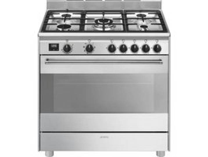 Piano de cuisson SMEG BG91X2 - Gaz - 5 foyers - Nettoyage Vapor Clean - Programmateur électronique