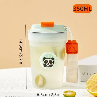 Uplift Picks Portable Plastic Water Bottle With Rope Leak Proof Travel Tumbler For Kids green 0.35 Liter
