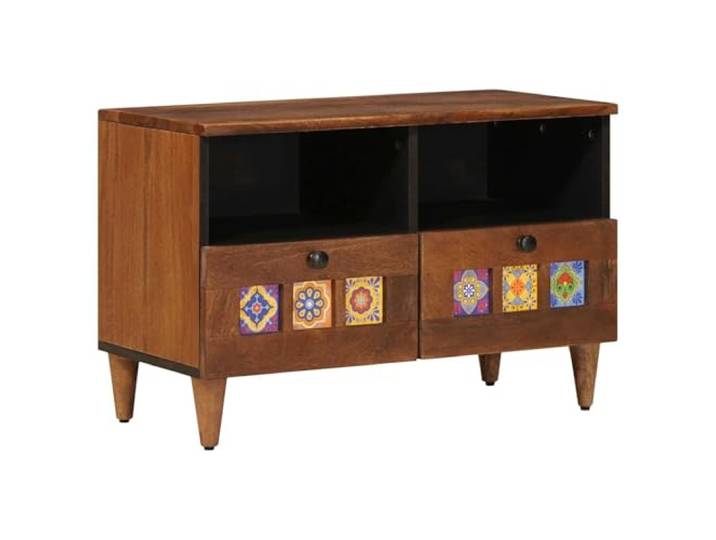 Couchtisch aus massivem Mangoholz, rechteckig, braun