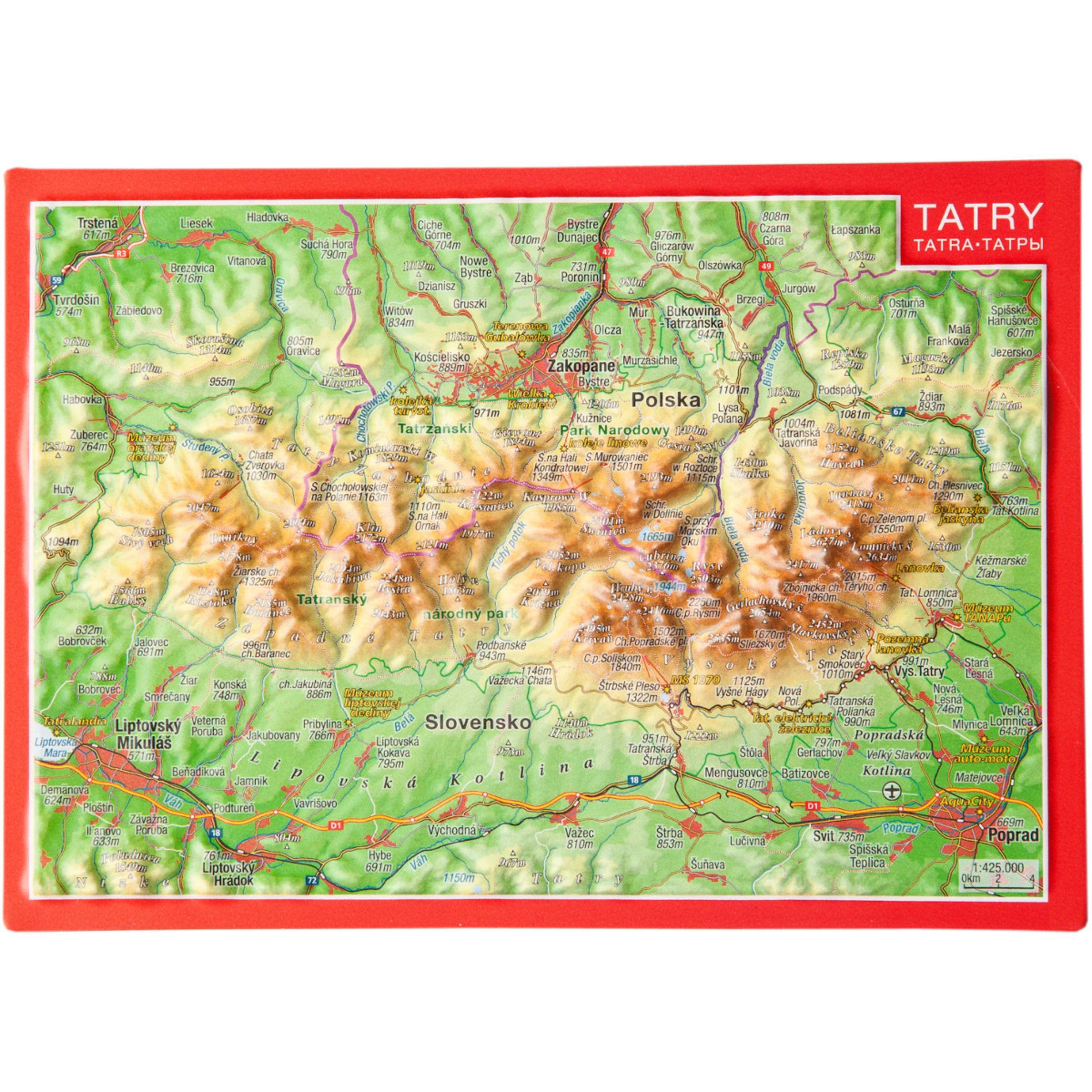 Georelief 3D Reliefpostkarte Tatra Postkarten