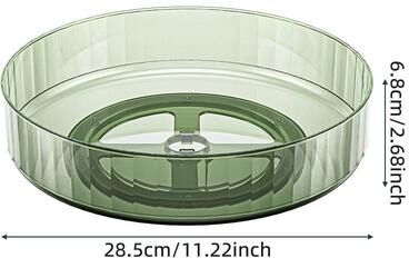 Inspired Finds 360 Rotating Lazy Susan Organizer Tray For Refrigerator, Pantry, Countertop & Spice Storage green l