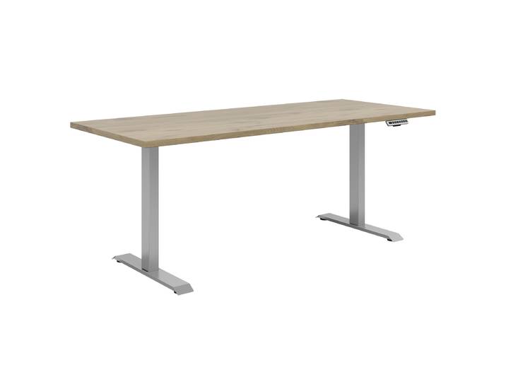 Bureau réglable en hauteur 175 x 80cm Marron/Imitation chêne