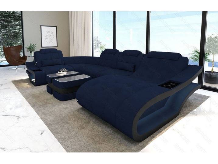 Stoff Wohnlandschaft Elegante U-Form