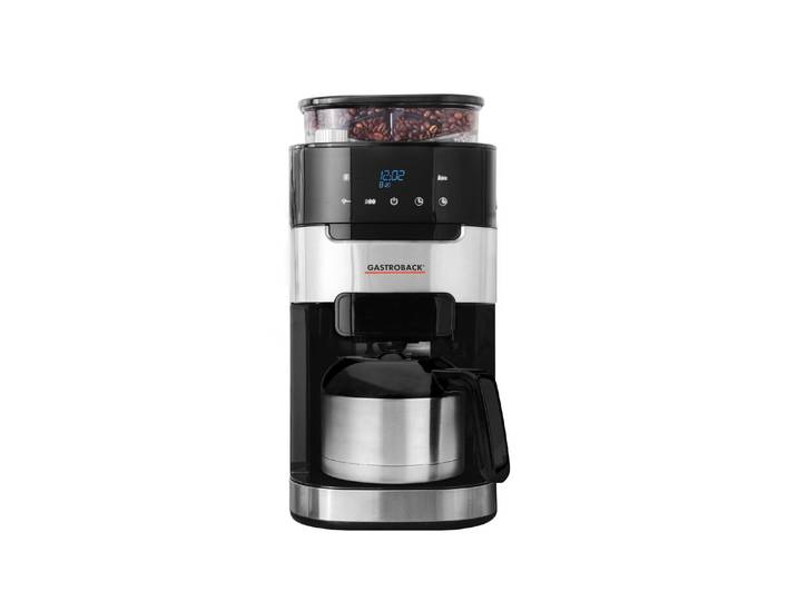 GASTROBACK Filterkaffeemaschine Grind & Brew Pro Thermo , schwarz (schwarz, silberfarben), Kaffeemaschinen, Filterkaffeemaschine