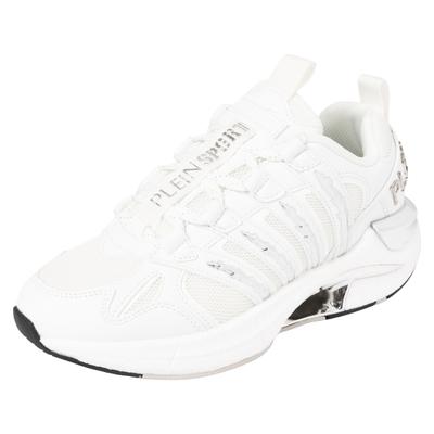 Sneaker PLEIN SPORT "GLADIATOR // GEN.X.04", Herren, Gr. 44, Polyester, weiß, Polyester, Polyurethane, Schuhe Sneaker