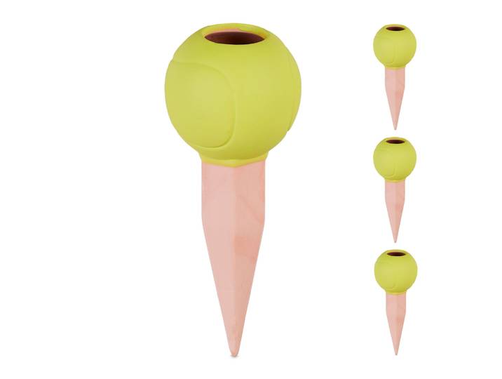 Tonkegel Tennisball 4er-Set Gelb-Hellbraun