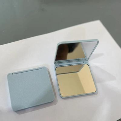 Uplift Picks Cute Double Sided Pocket Mirror Square Folding Makeup Compact blue
