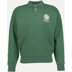 Sweatshirt mit Polokragen Grün XL