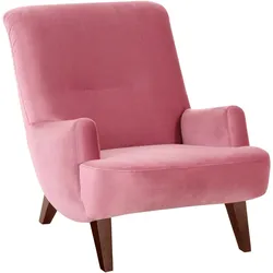 SESSEL Kajsa 71x80x101 Bezug Samtvelours Buche nussbaum/rosé