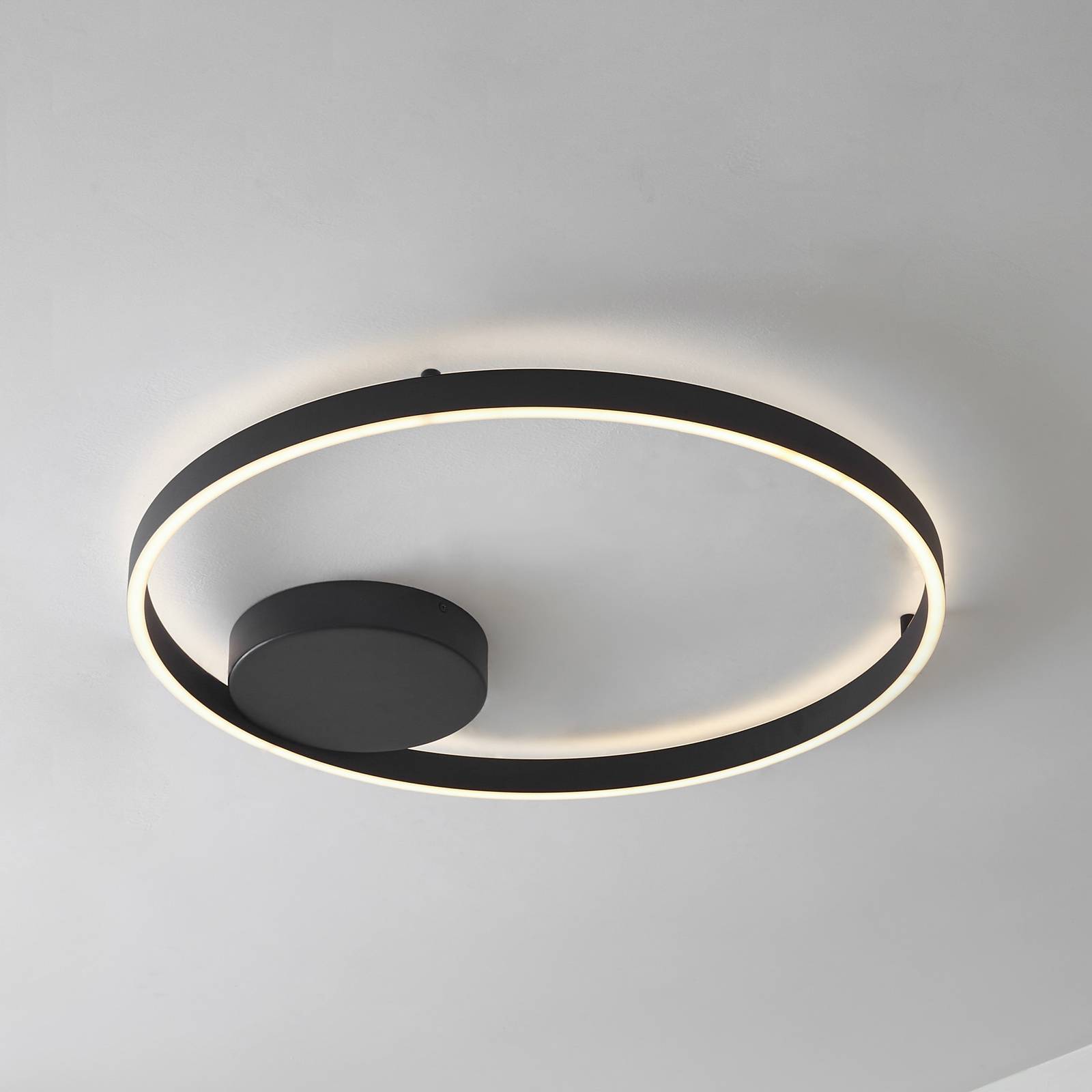 Smart Home Deckenlampe Moise Lucande, dimmbar, schwarz, für Wohn- / Esszimmer, Aluminium, Modern, Smart Home Deckenlampe
