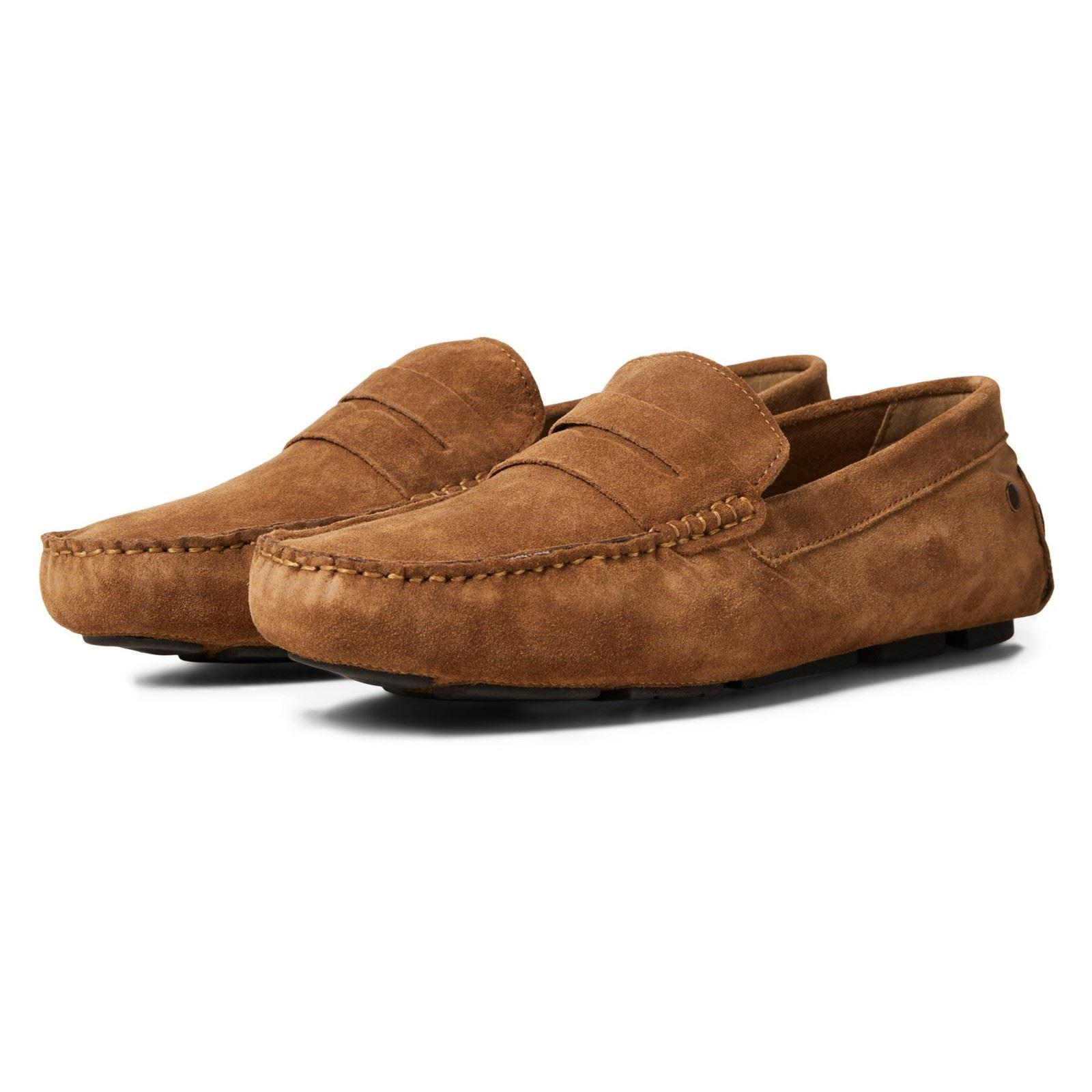 Jack & Jones Jensen Herrenslipper Aus Wildleder In Cognac